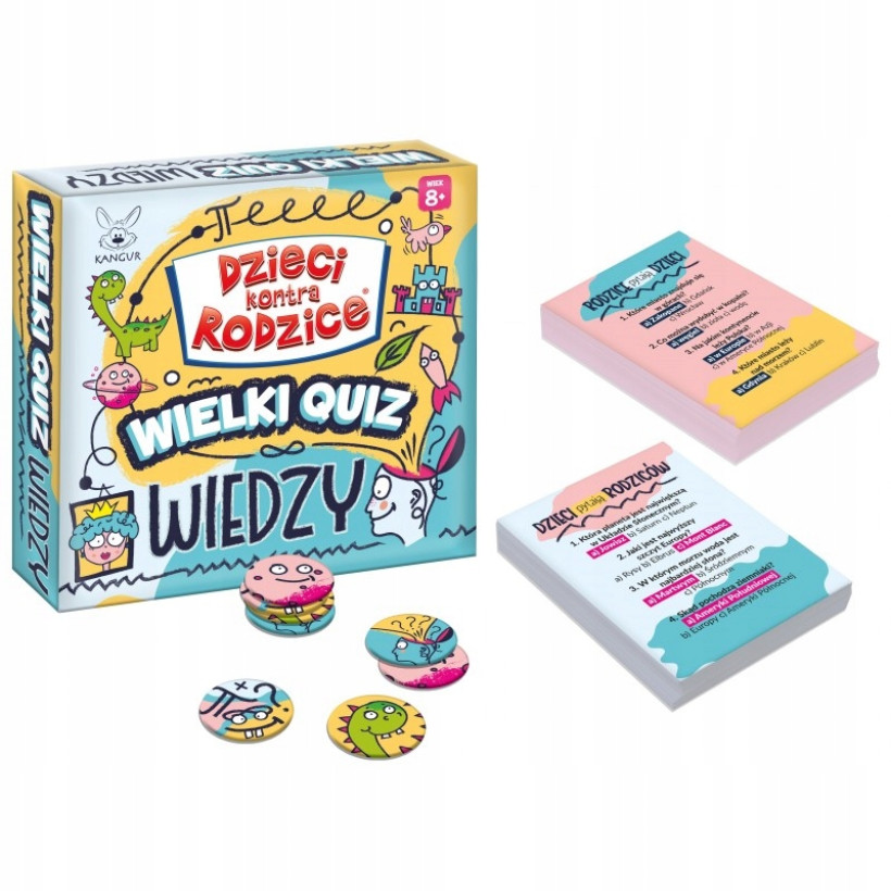 Dzieci Kontra Rodzice WIELKI QUIZ WIEDZY KANGUR GRA FAMILIJNA