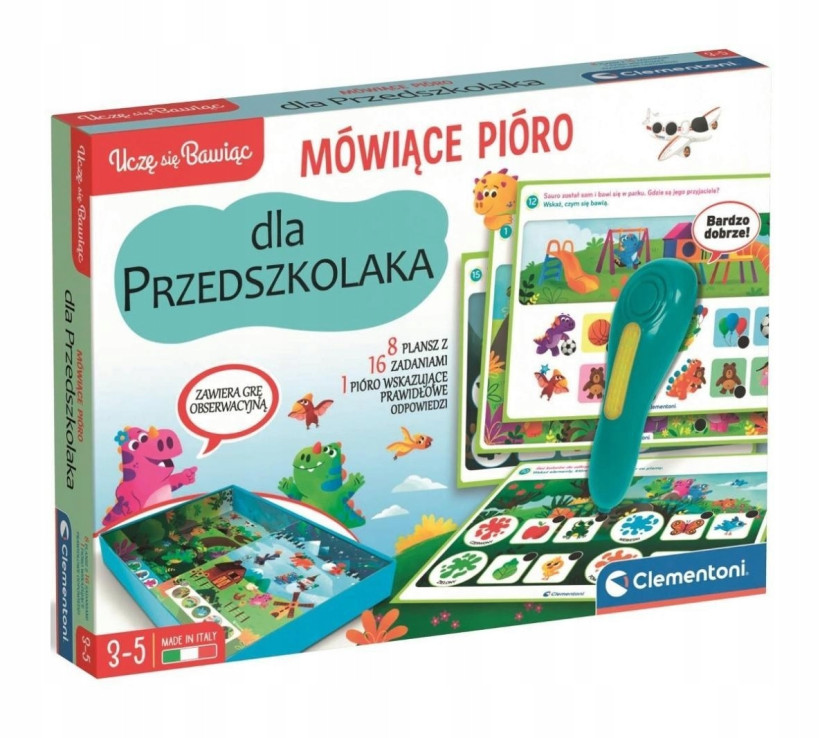 CLEMENTONI MÓWIĄCE PIÓRO PRZEDSZKOLAKA gra edukacyjna dla dzieci 3-5 lat