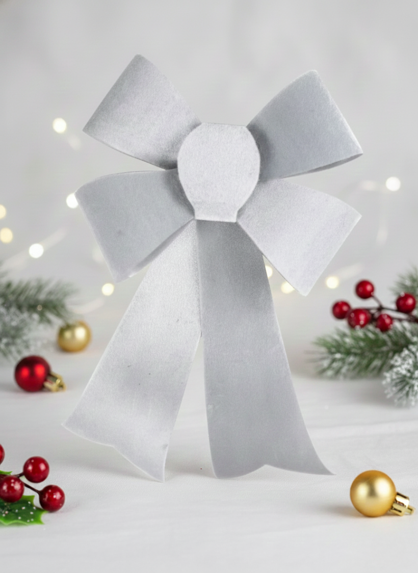 Kokarda flokowana srebrna 