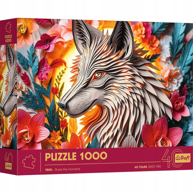 Trefl Puzzle z efektem 3D 1000 el. 40-lecie Trefl - Wilk