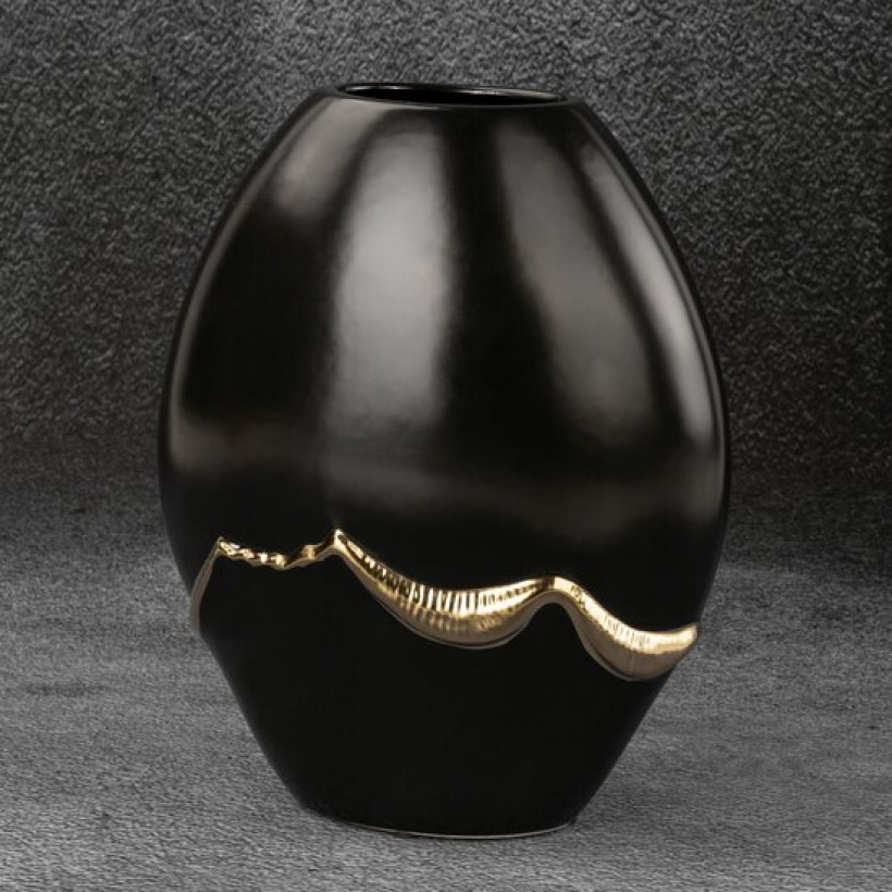 Wazon EBRU czarny że złotem 20X11X25 c/ebru/2/waz/08