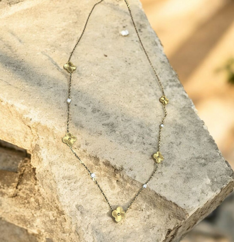 ŁAŃCUSZEK KWIAT CYRKONIA VAN