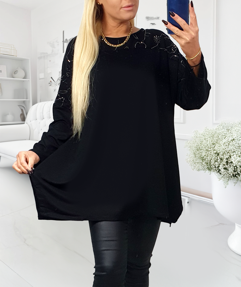 Tunika Plus Size BILLI SREBRNE DŻETY