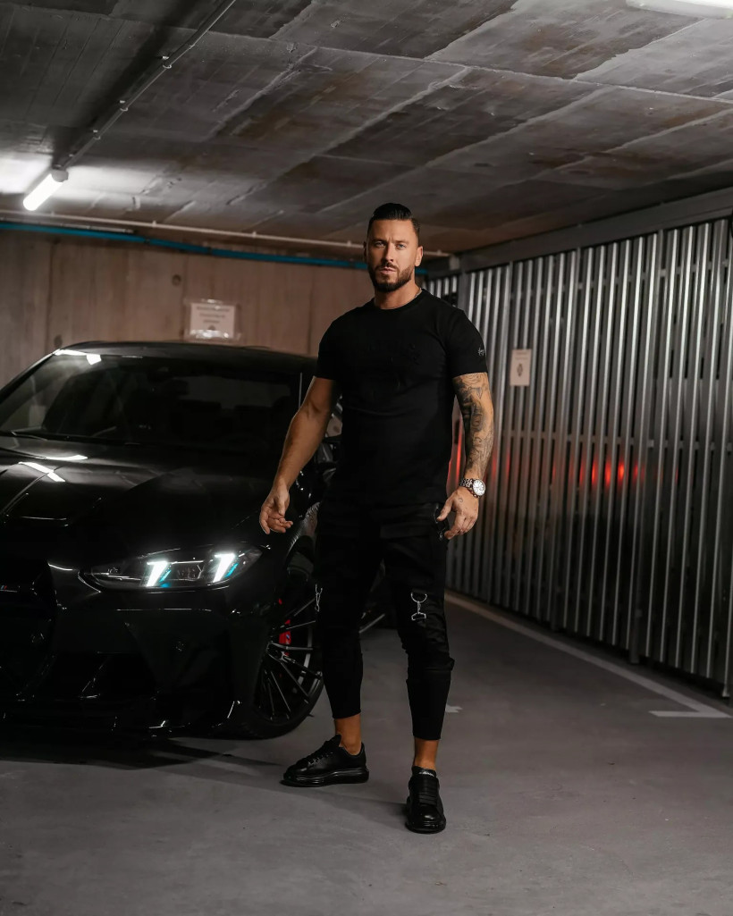 T-shirt męski OLAVOGA RAVEN 2025 czarny