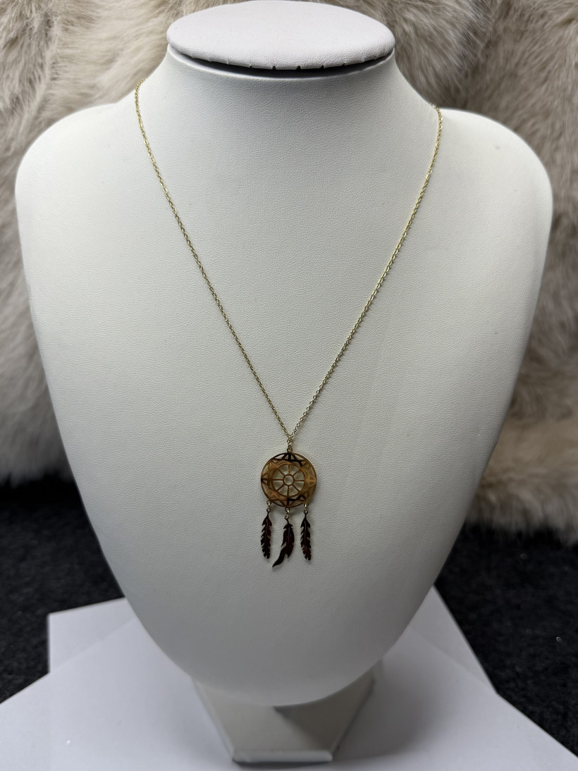 Naszyjnik Łapacz snów stal nierdzewna