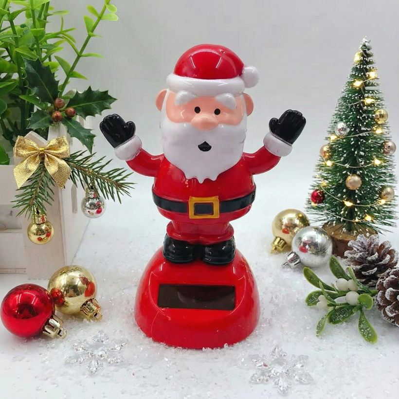 Tańczący Mikołaj dekoracja solarna 12cm