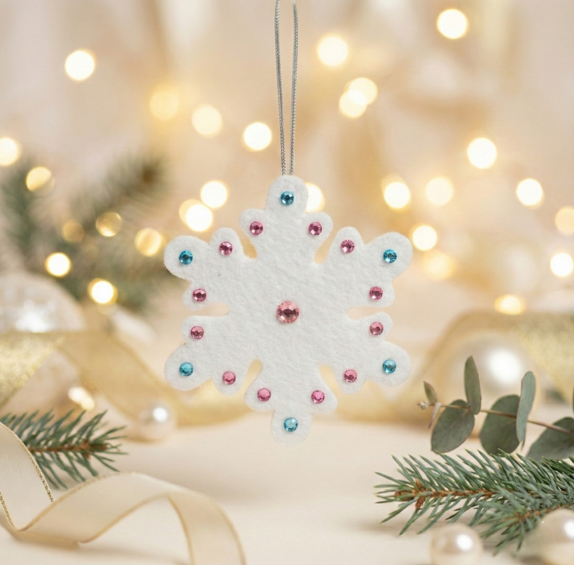 Dekoracja świąteczna śnieżynka do samodzielnego wykonania DIY