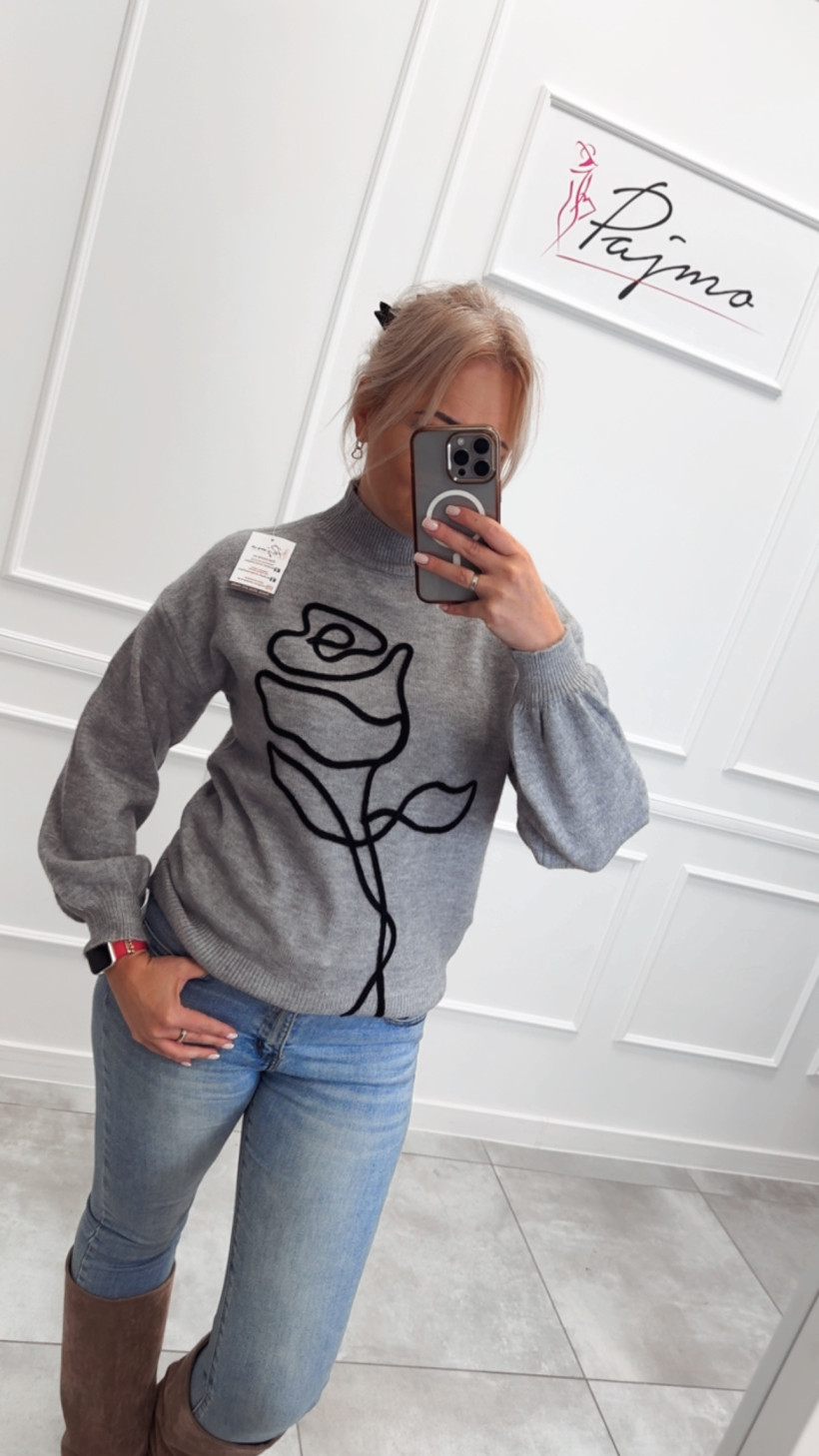 Sweter róża 14015