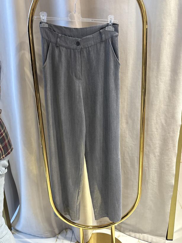 ON SPODNIE SZARE GUZIKI