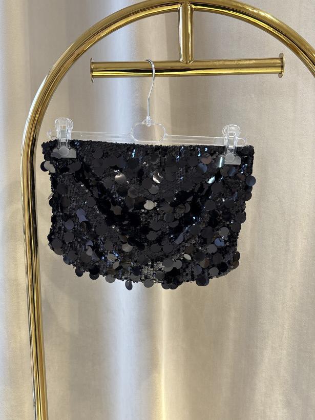 RETRO OPASKA CEKINY CZARNA