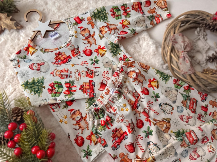 Piżama świąteczna Klawo tygryski świąteczne