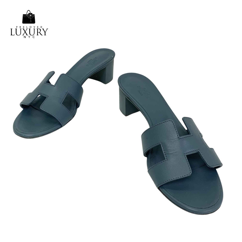 HERMES Oasis Blue High Heel Shoes