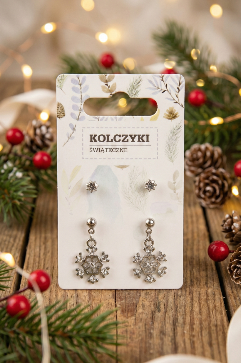 Kolczyki świąteczne 2 pary