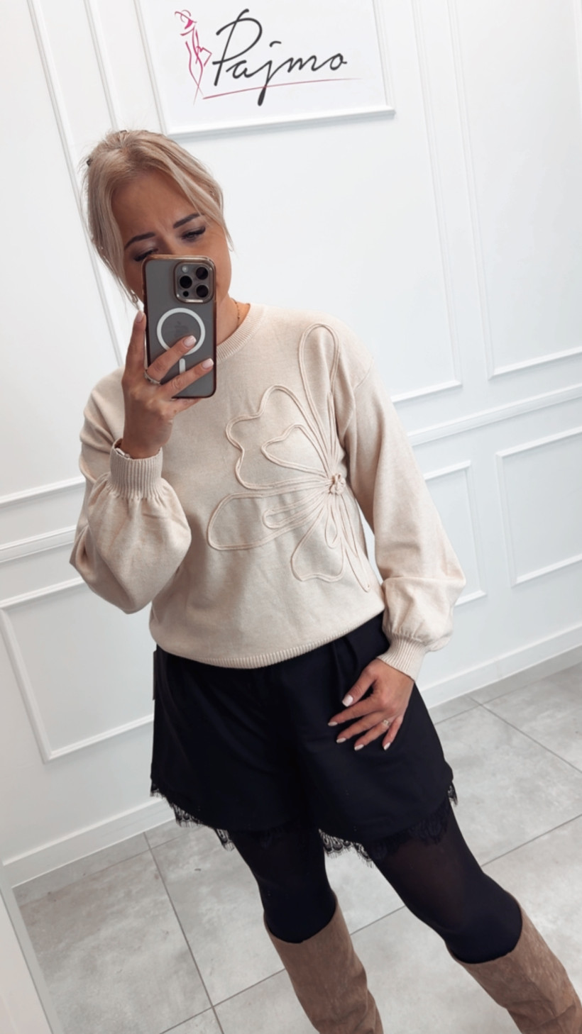 Sweter luxury kwiat 14013