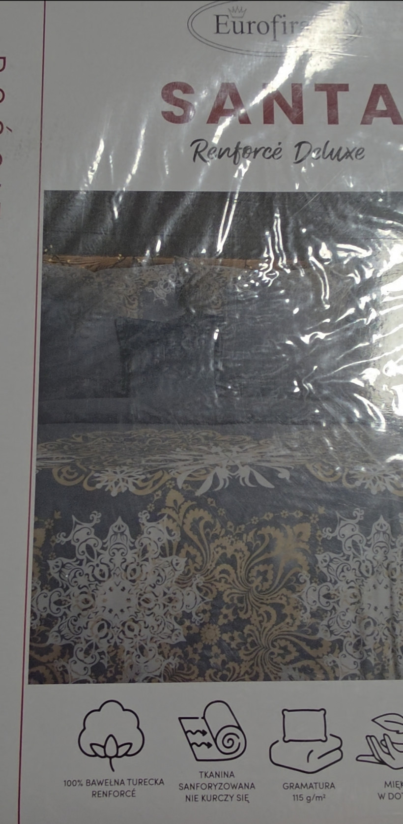 Pościel świąteczny wzor 140x200cm bawełna