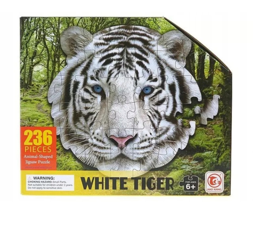 PUZZLE 236 EL KSZTAŁT GŁOWY BIAŁEGO TYGRYSA LEAN