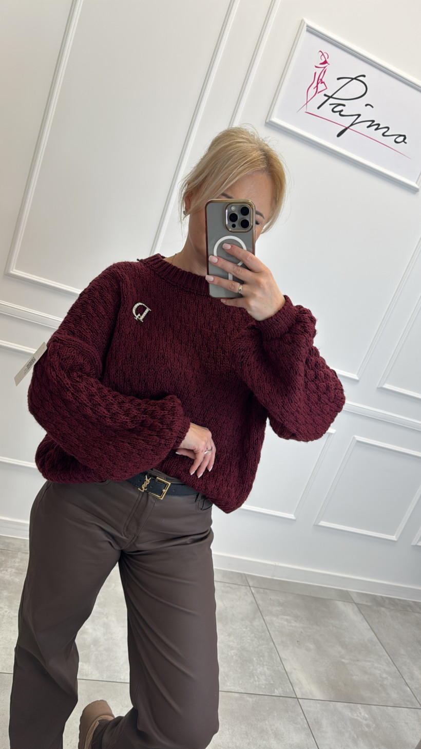 Sweter dzwonek dziergany 14071