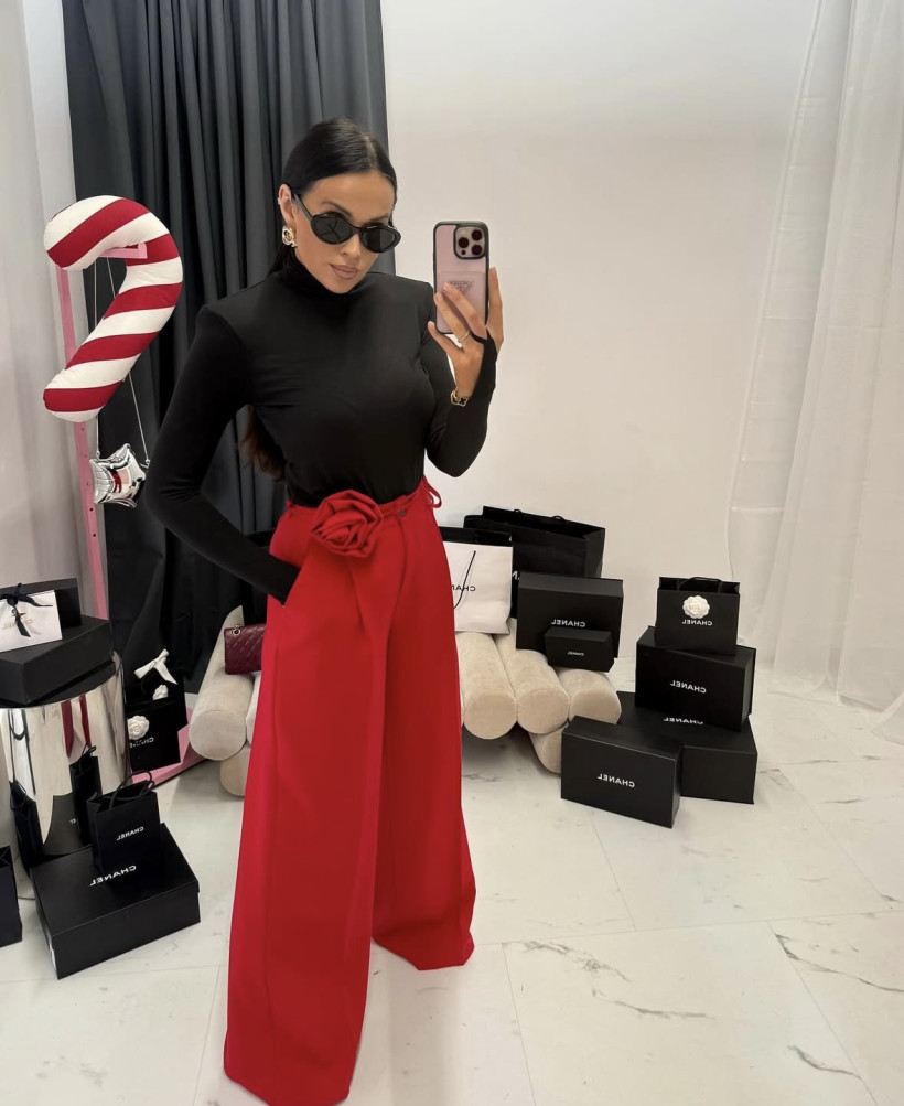 LA MILLA SPODNIE CZERWONE RÓŻA