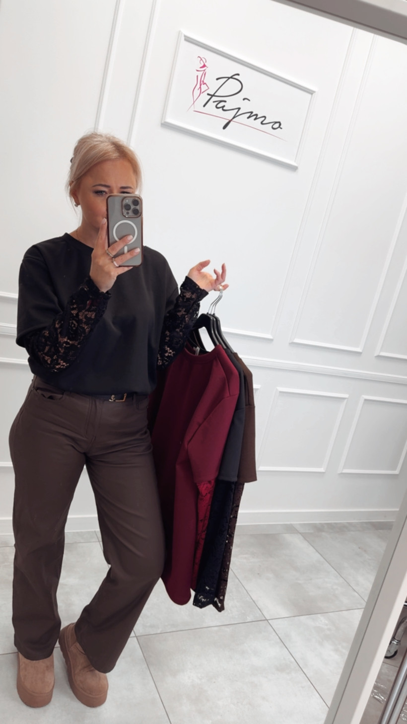 Bluza koronka rękawy 14075