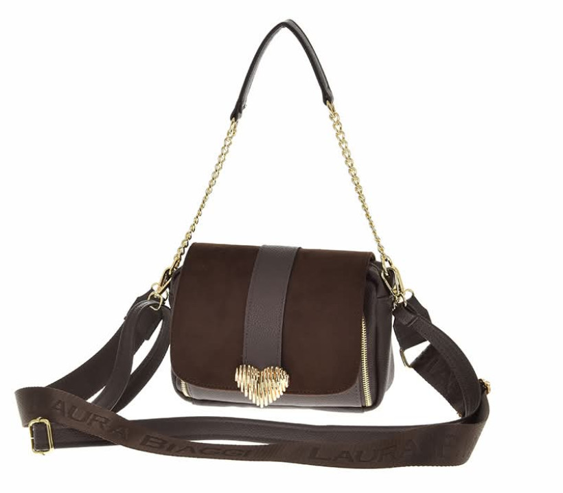 TOREBKA RAPORTÓWKA CZEKOLADOWA SERCE LAURA BIAGGI