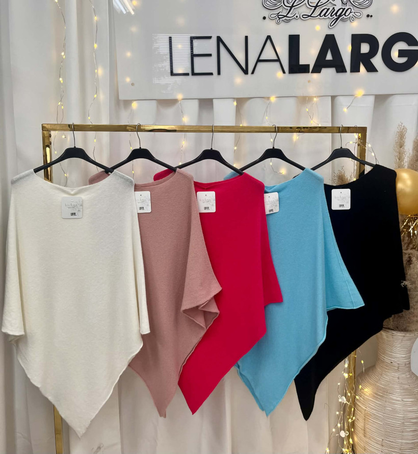 Sweter, poncho Memu asymetryczny