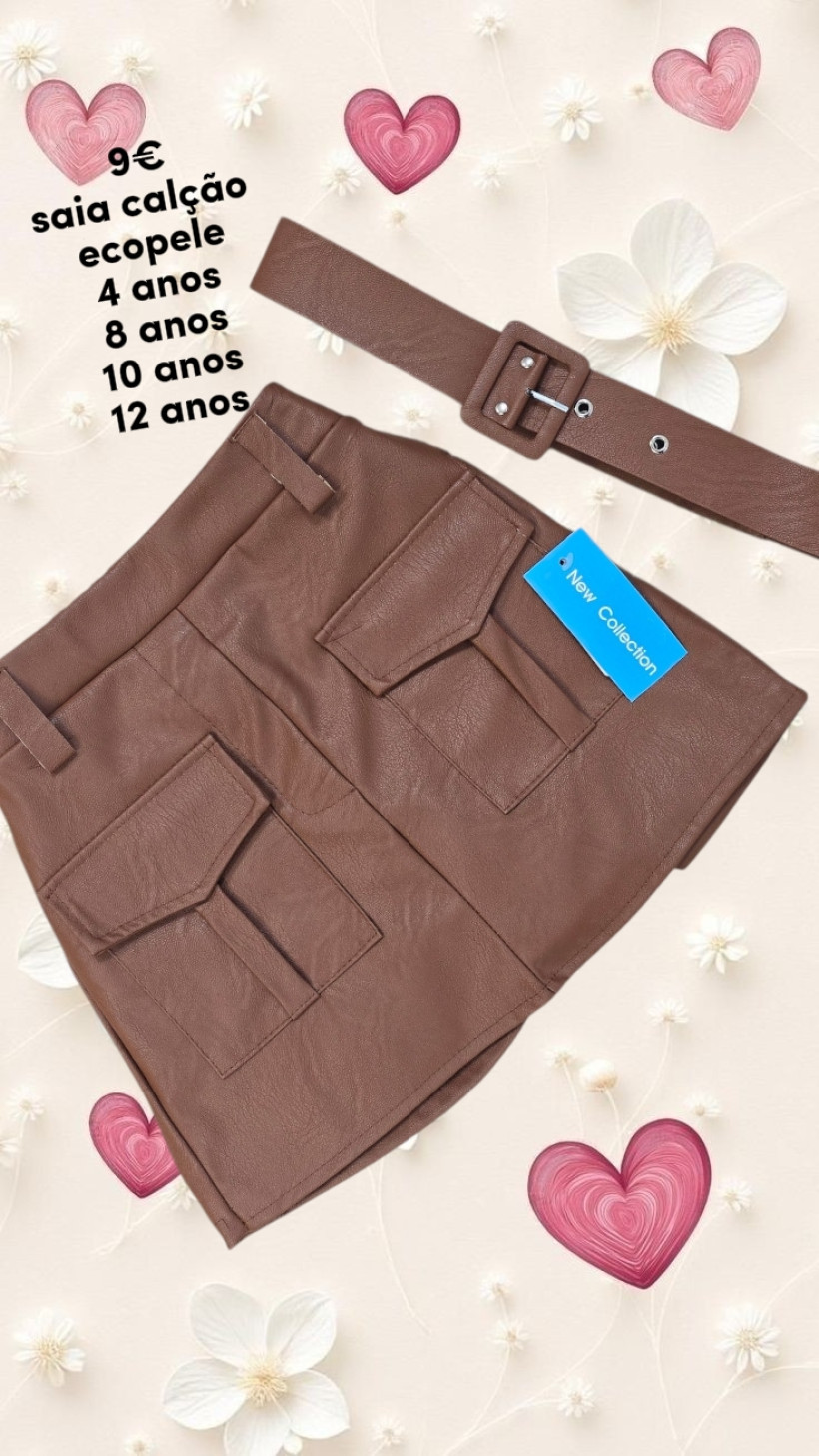 1080 SAIA CALÇÃO ECOPELE MENINA CASTANHO