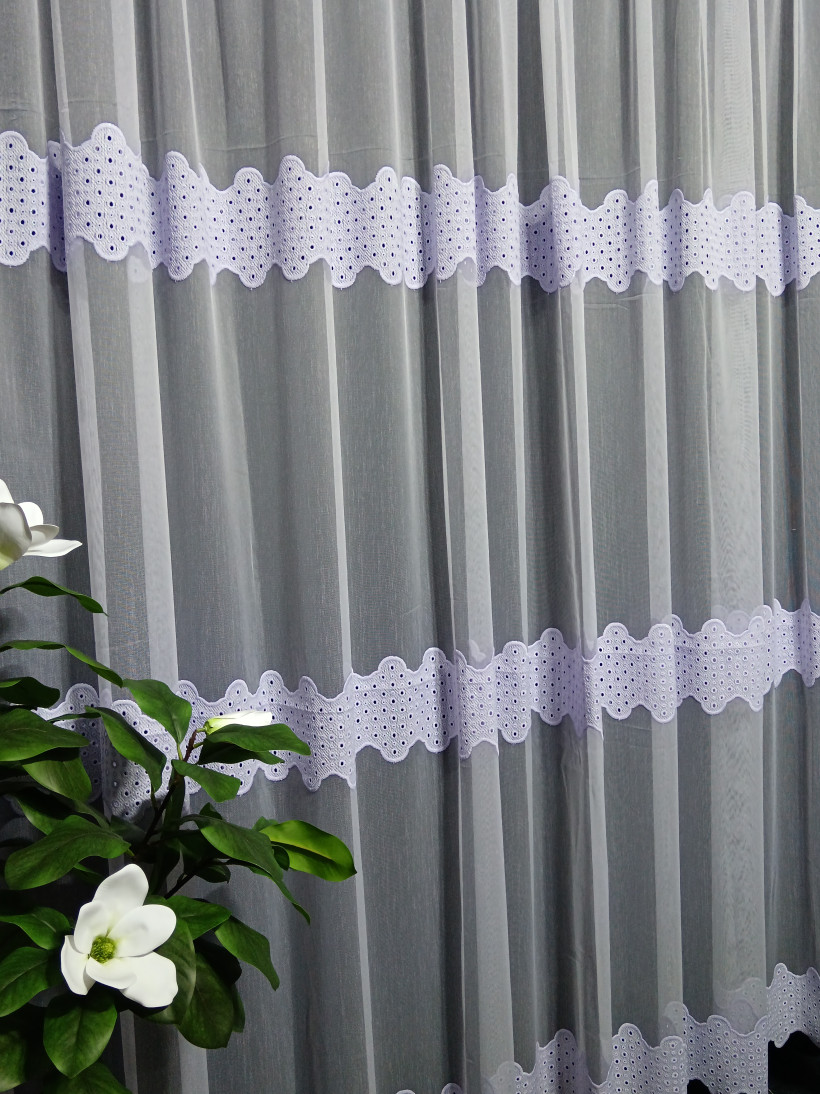 Firana siatka turecka na metry 280cm  12083-3S arktyczna biel