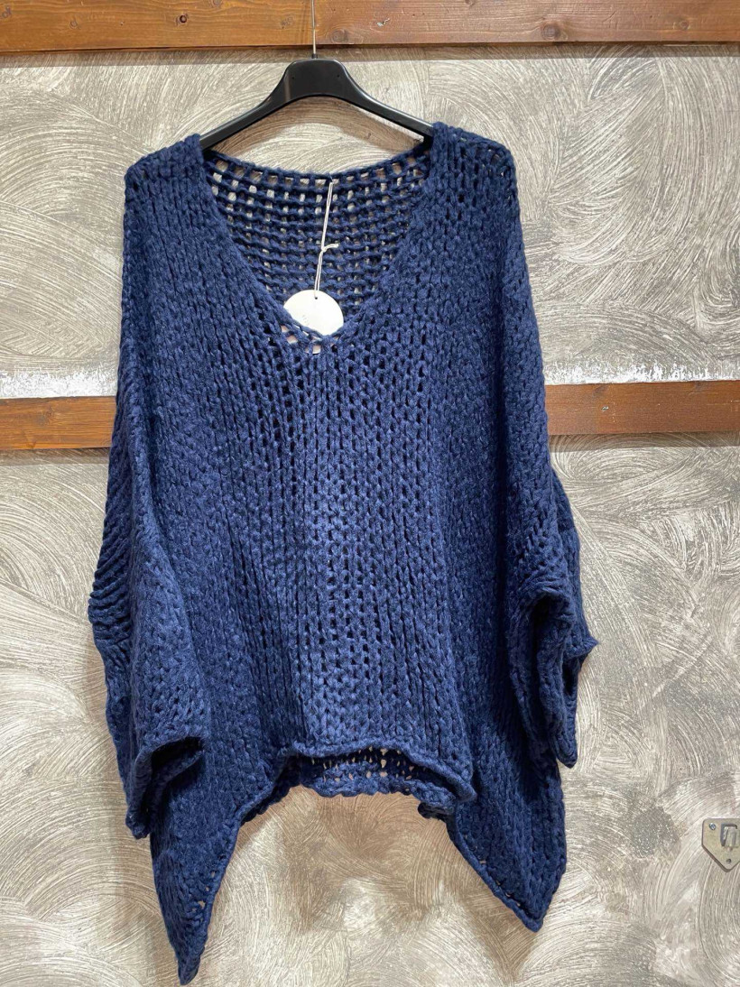 1 ARTICLE ACHETE, LE 2E A -50% Pull crochet en grosse maille Tu 40-50+