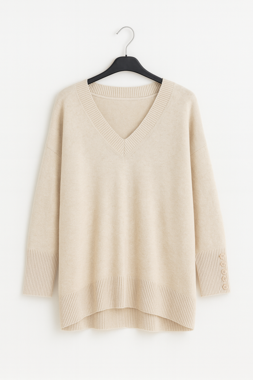 Sweter serek beżowy 1579