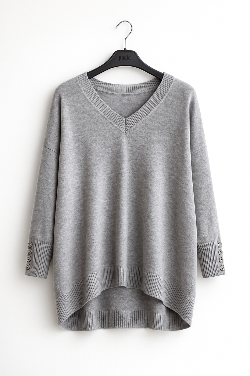 Sweter serek szary 1579