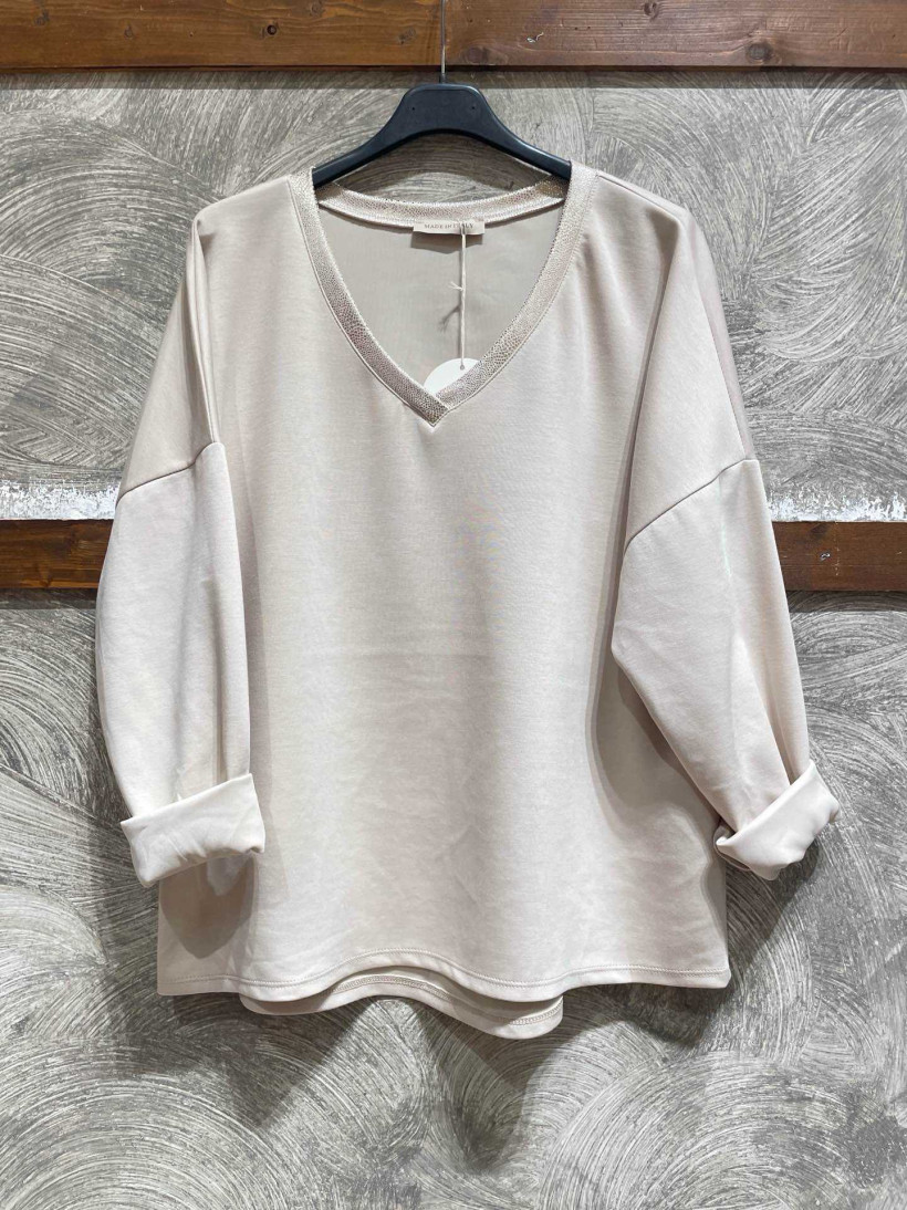 1 ARTICLE ACHETE, LE 2E A -50% Sweat avec col doré Tu 36/46