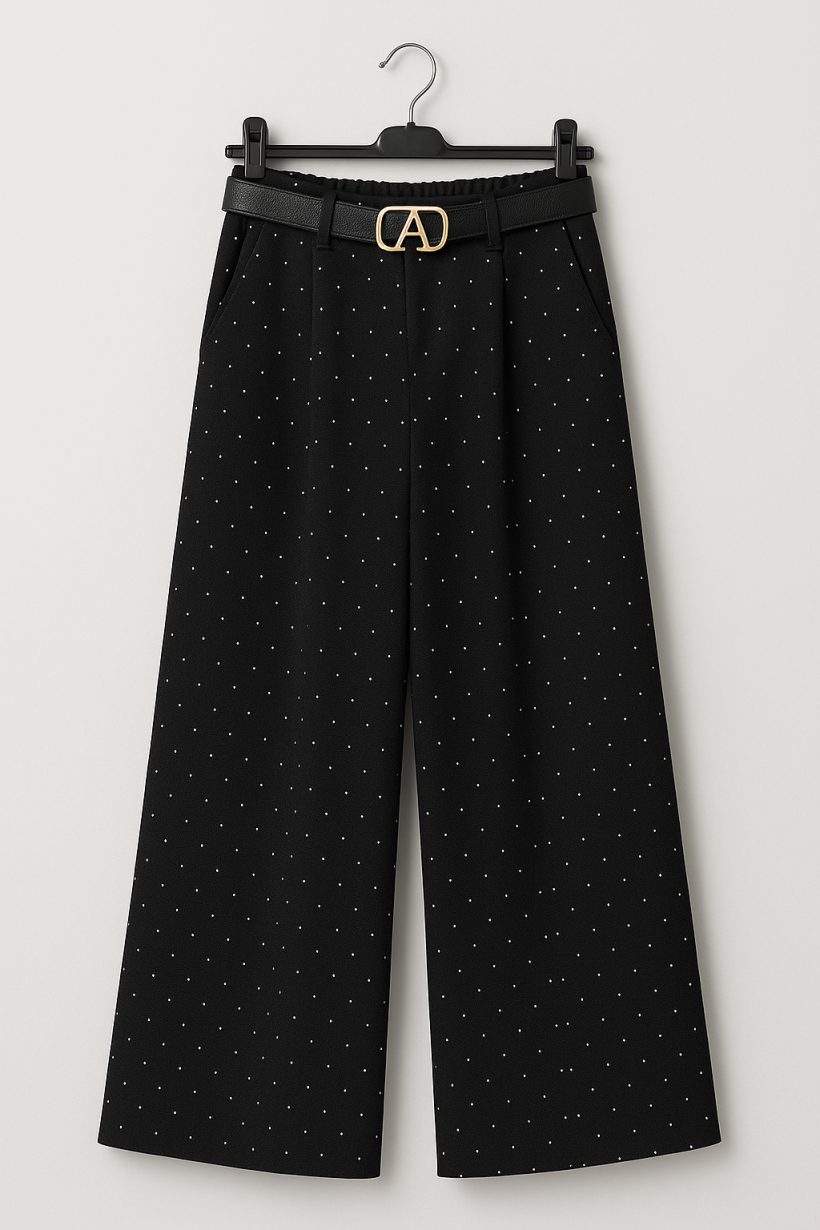 Spodnie cekiny czarne 1857