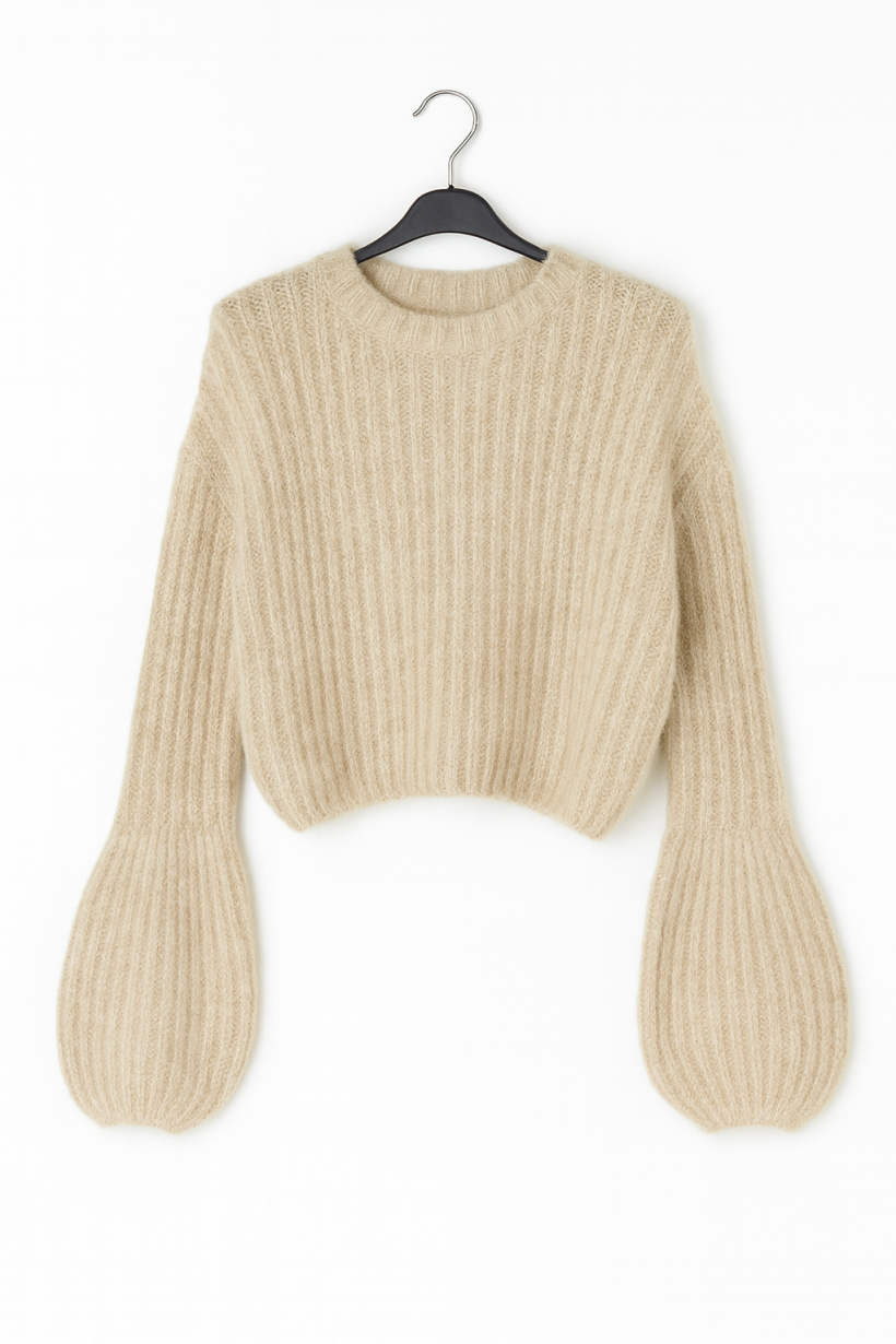 Sweter moher beżowy 1856