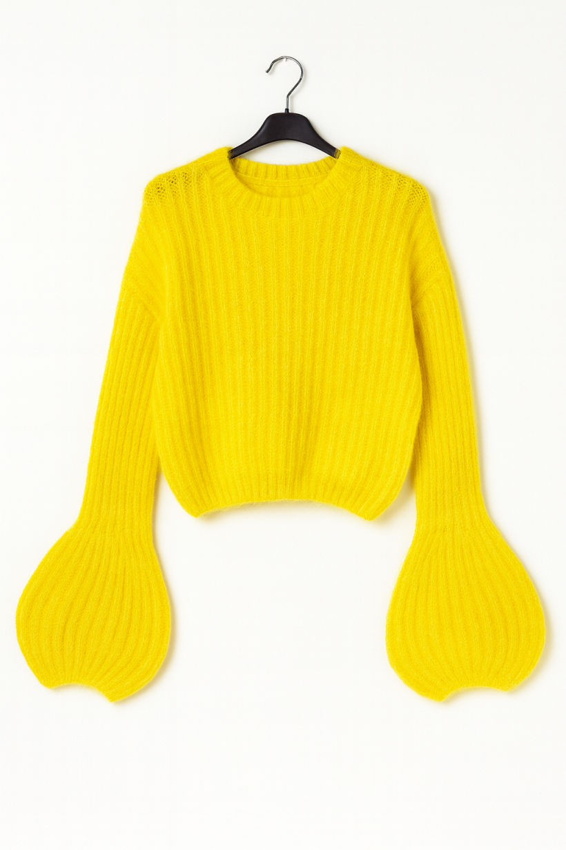 Sweter moher żółty 1856