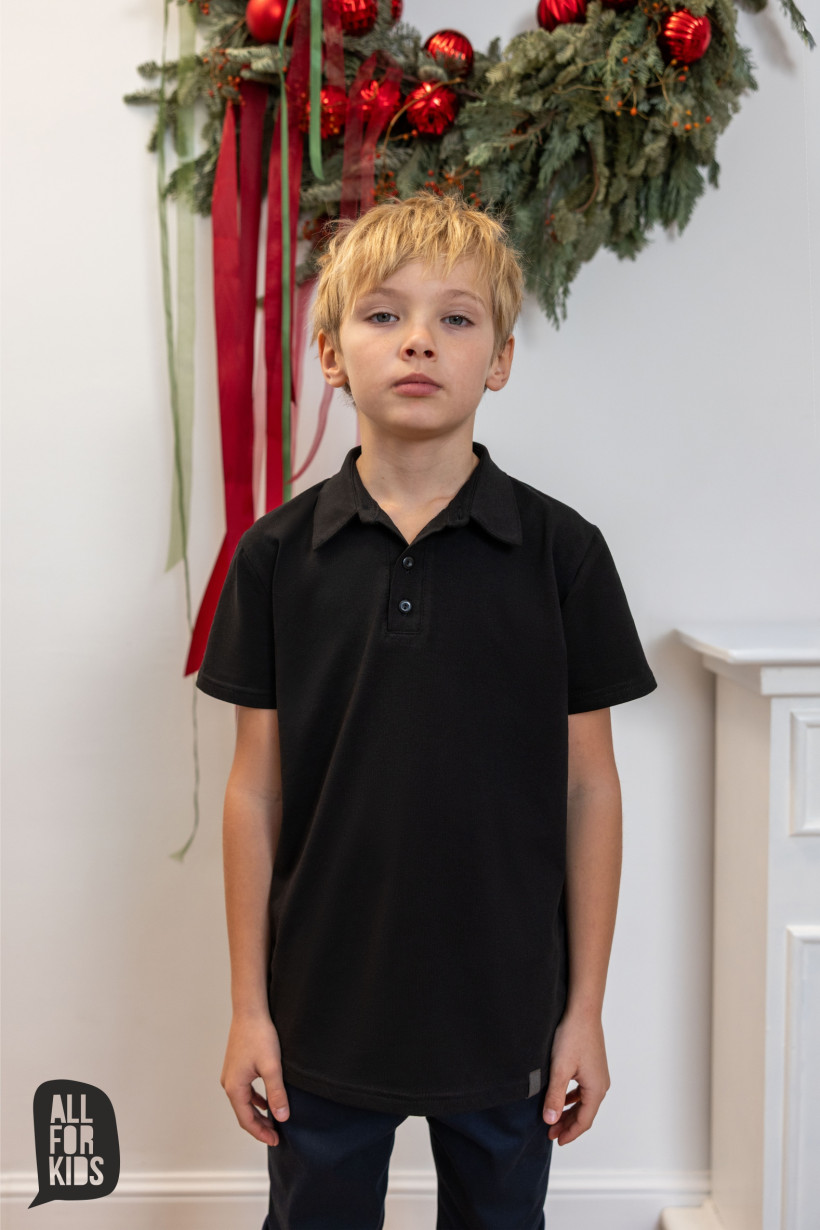 KOSZULKA POLO CZARNA AFK