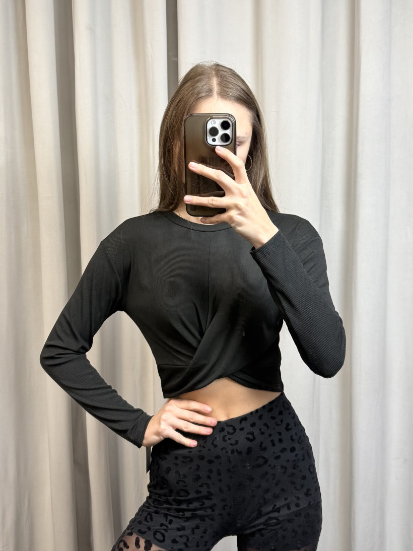 Bluzka prążek czarna