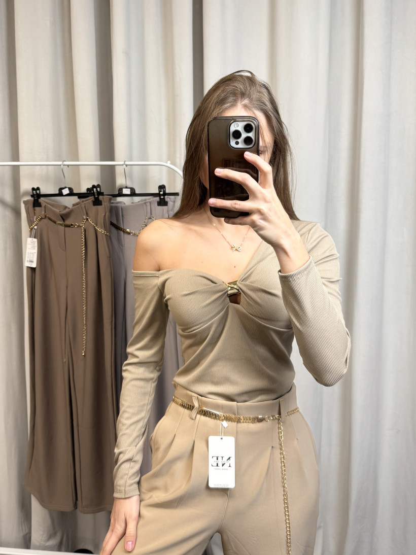 Bluzka prążek ze złotym 