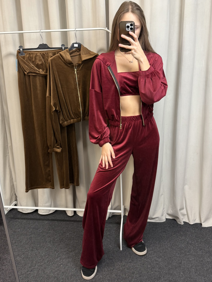 Dres welurowy 3 częściowy