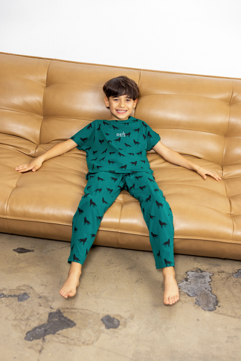 PIŻAMA ZIELONA MASH MNIE