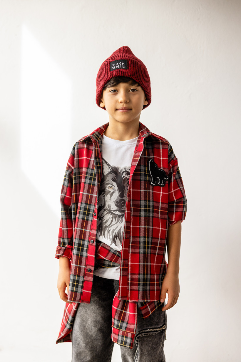 KOSZULA CZERWONA KRATA MASH MNIE