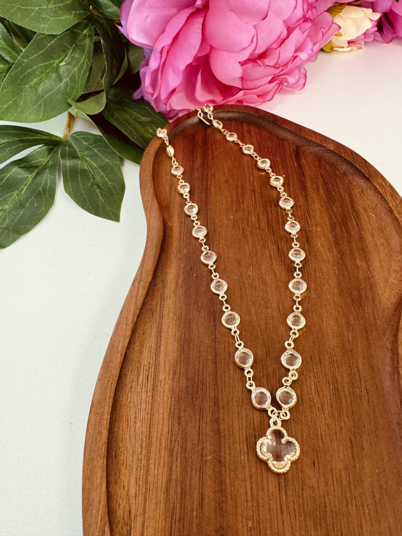 Łańcuszek kryształki 14095 B