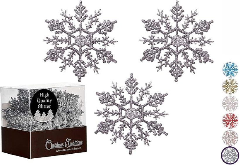 Śnieżynki ozdoba na choinkę 28szt.