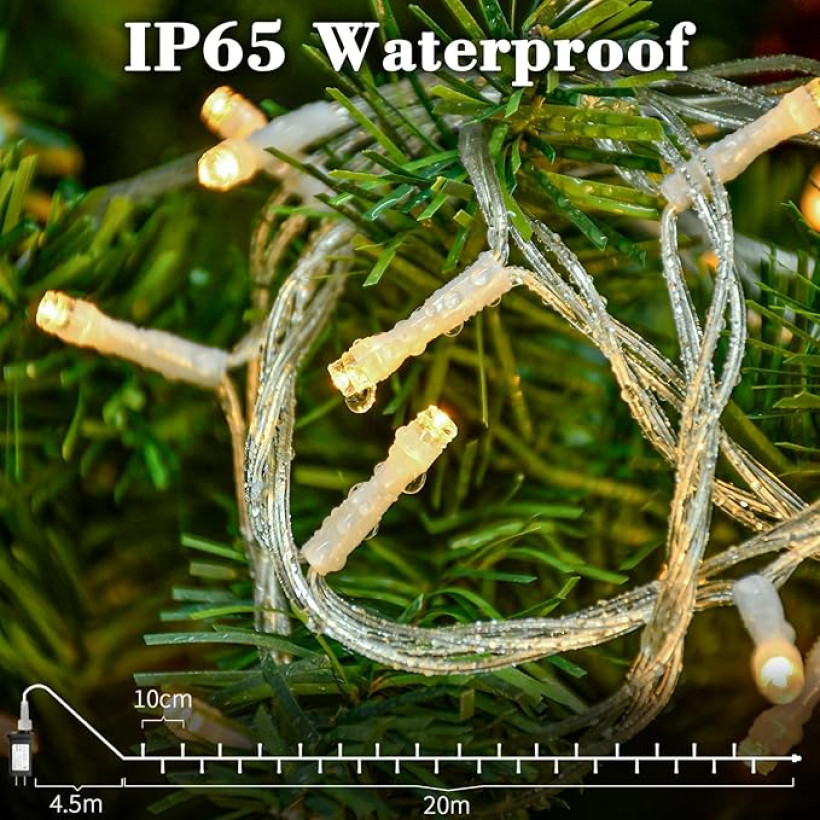 Łańcuch świetlny z 8 trybami pracy, 10 m, 100 diod LED