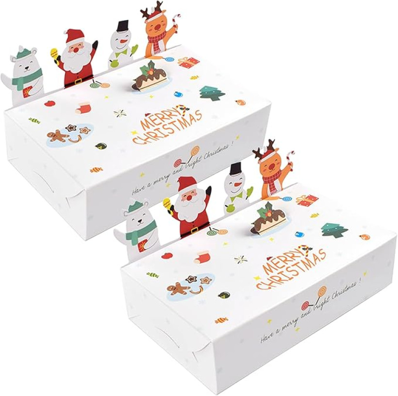 10 szt. Pudełka Papierowe z Kreskówek z pokrywką