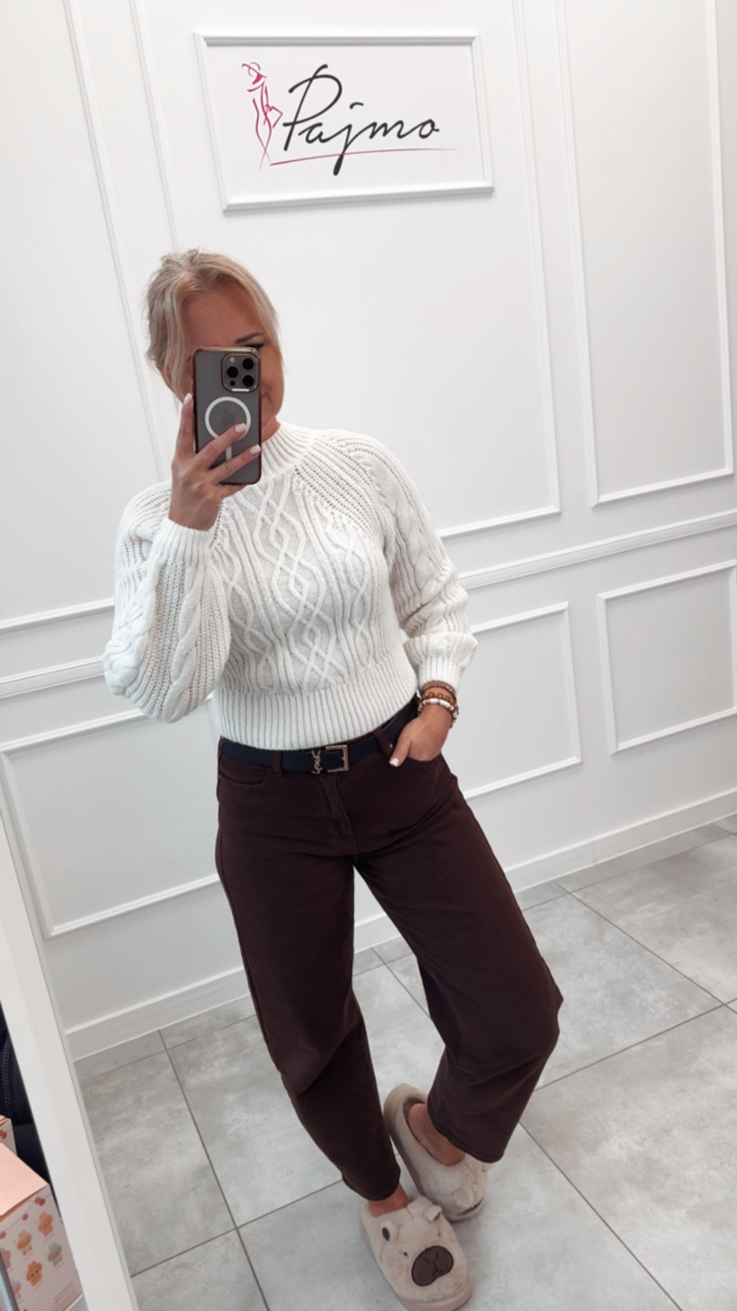 Sweter dziergany 14078