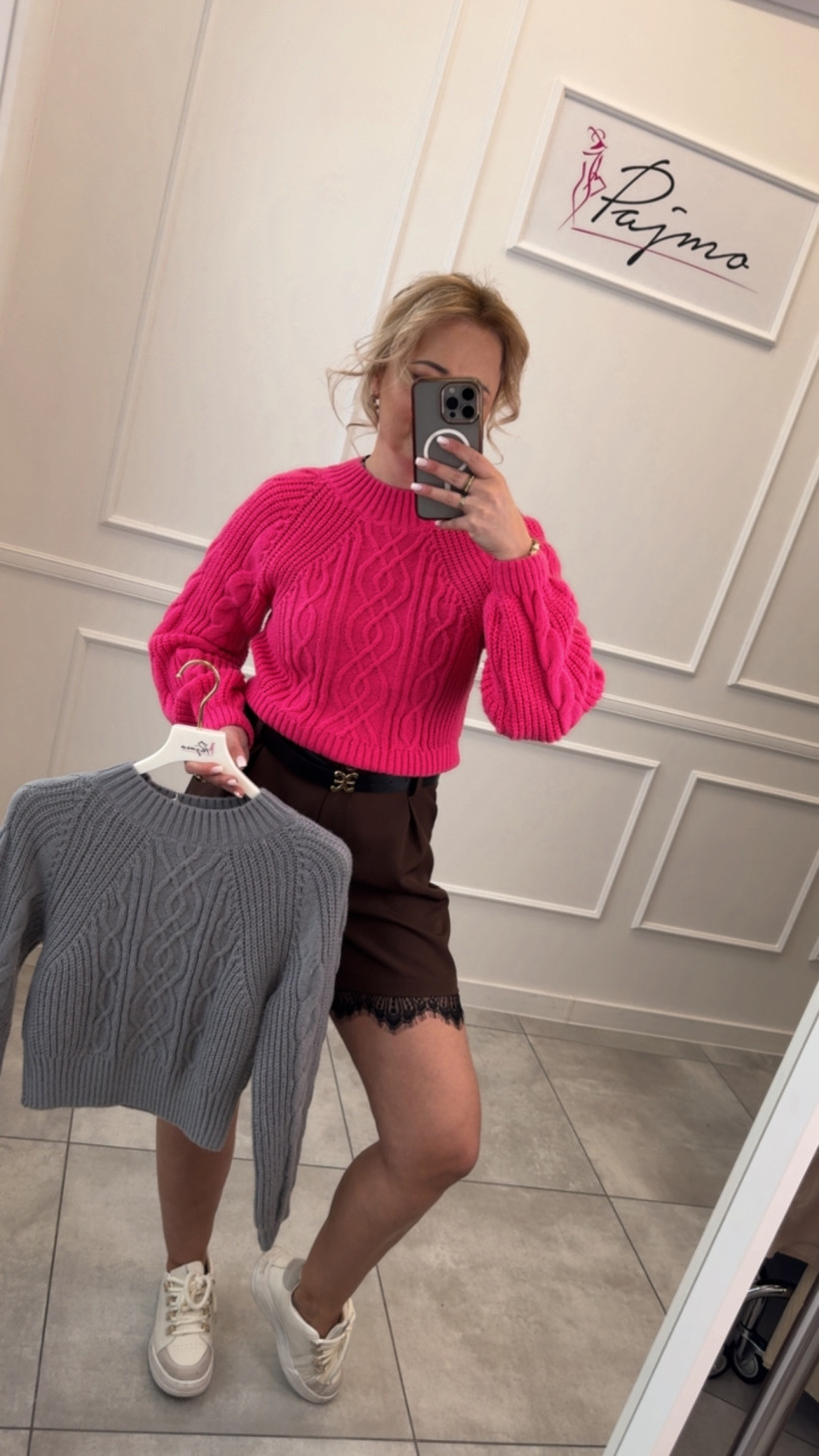 Sweter dziergany 14078