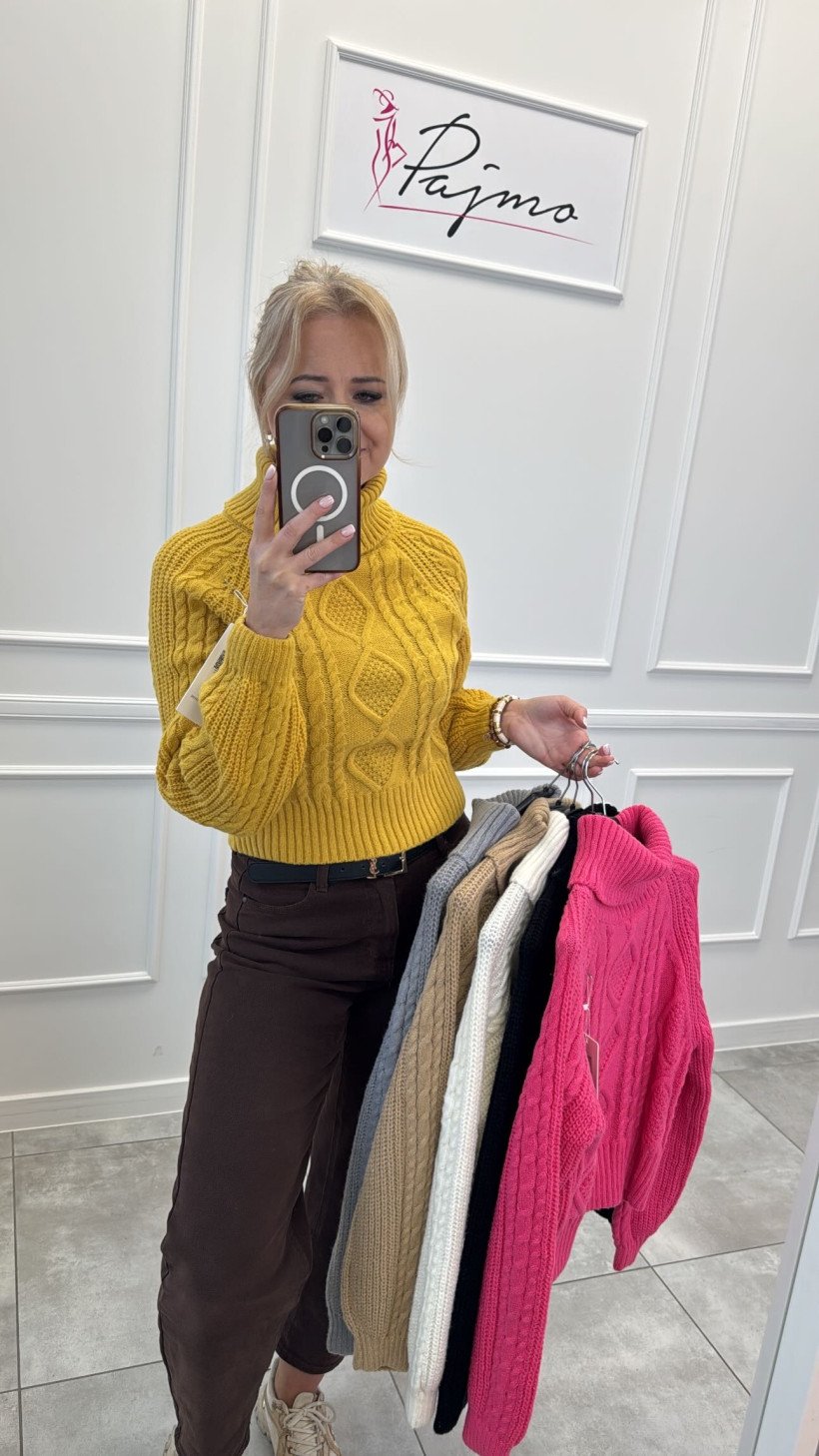 Sweter dziergany golf 14079