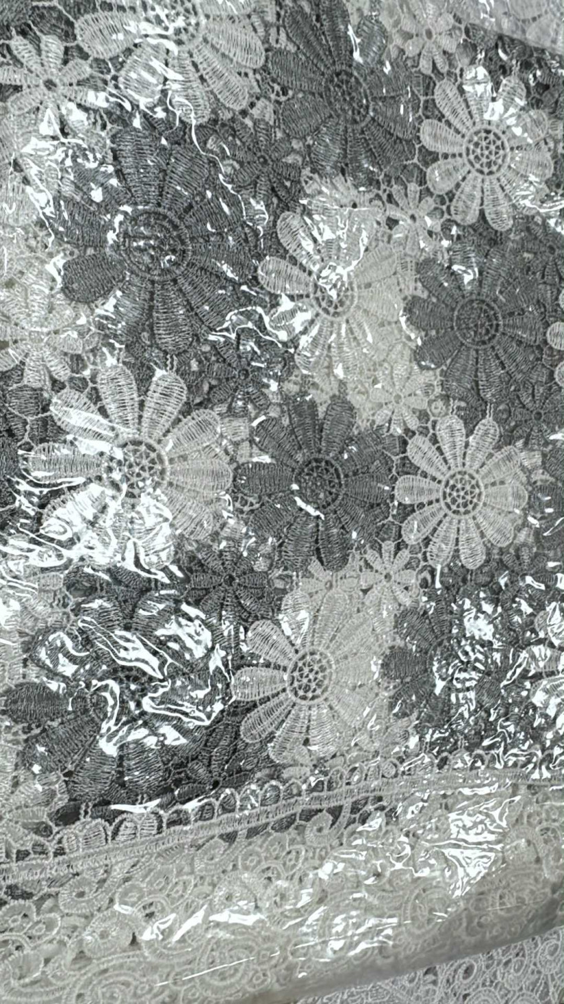 Bieżnik koronkowy 60/120 - 633 - popiel