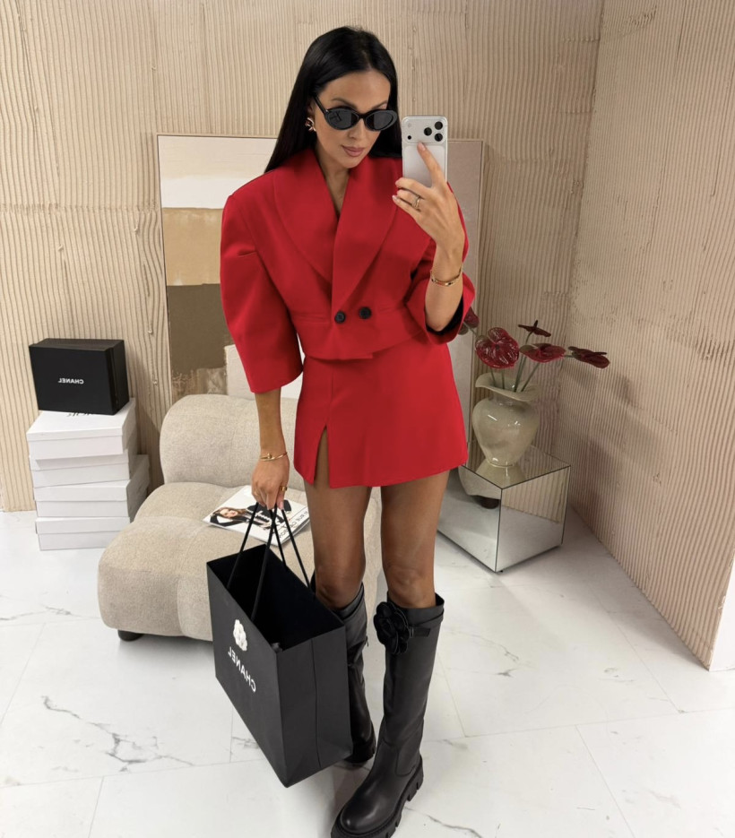 LA MILLA SPÓDNICOSPODENKI KLASYCZNE CZERWONE