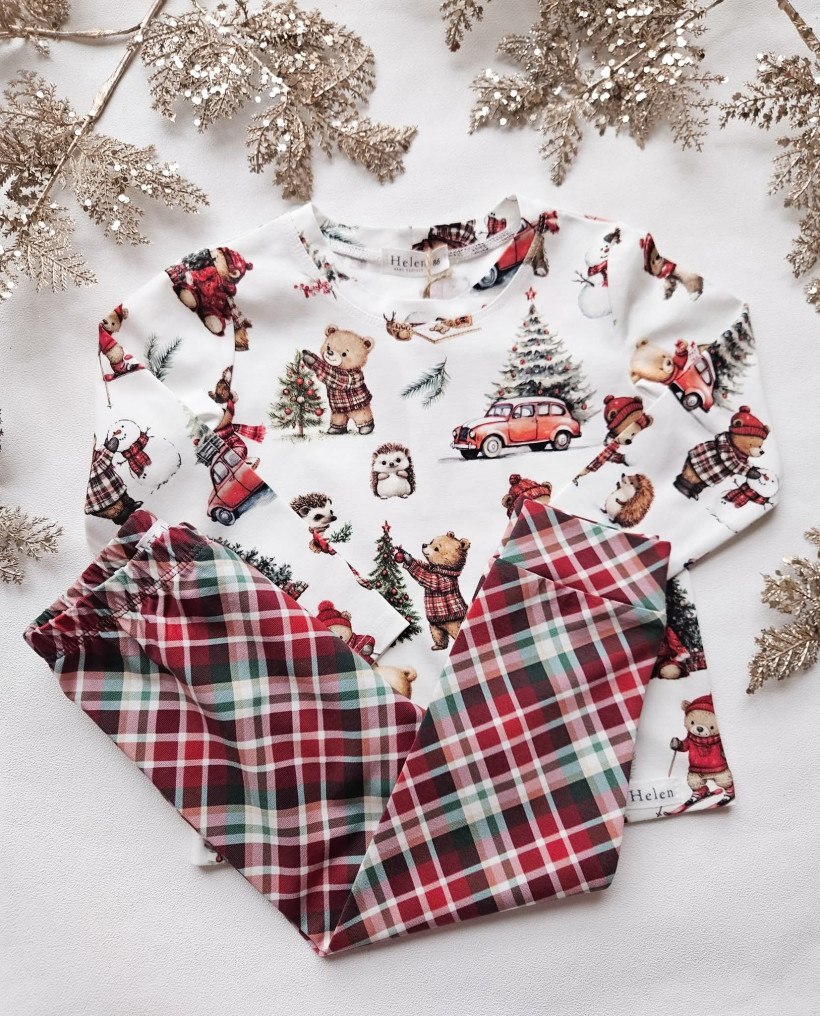 PIŻAMA ŚWIĄTECZNE MISIE CHŁOPIEC HELEN